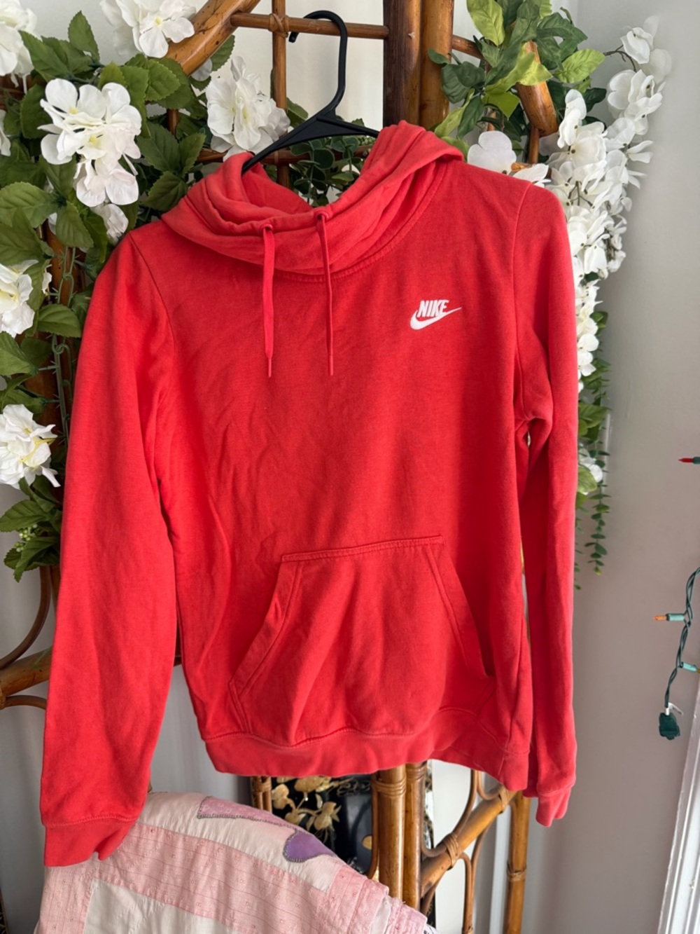 Nike Red Women’s Cowl Neck Pullover Sweatshirt